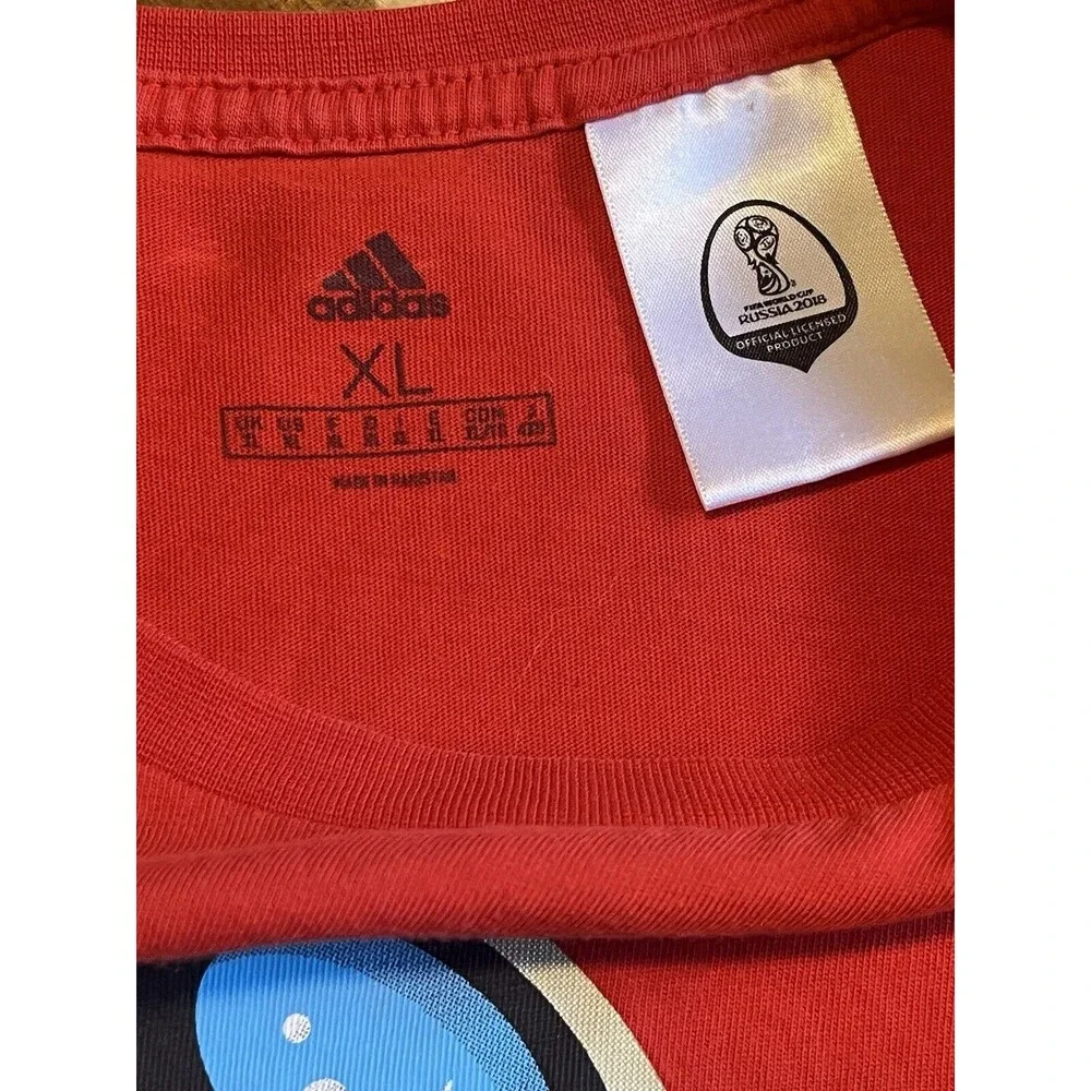 Fifa World Cup Russia 2018 New‎ XL Red T Shirt Adidas Official Licensed Product